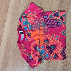 Adidas Farm Rio cropped floral shirt XS